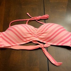 SO Pink Stripped Push-Up Bikini Top